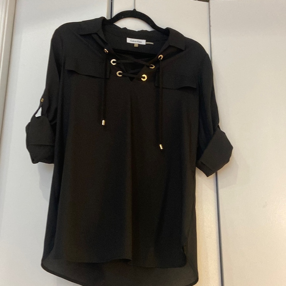 NWOT - Calvin Klein black blouse